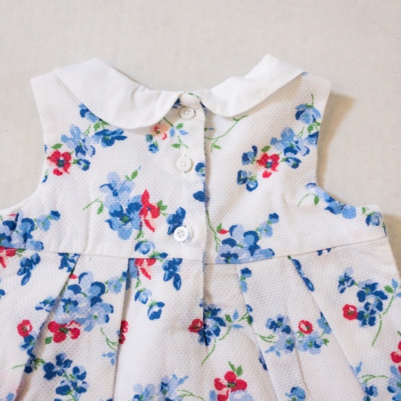 Janie and Jack blue and pink floral dress - Picture 6 of 8